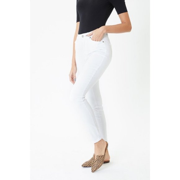 White Gemma High Rise Skinny Jeans {KanCan} - Picture 3 of 10